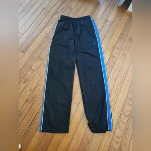 Nike Air Jordan track pants  Size Boy's Youth Large black Blue stripe